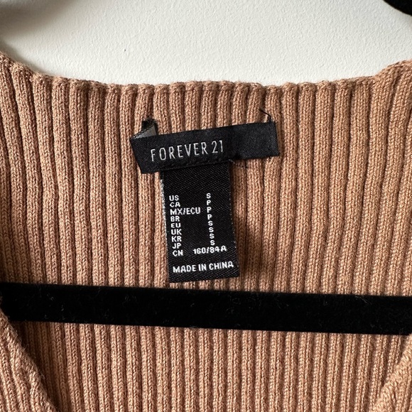 Forever 21 Tan Brown Sweater Vest Tank Top - Picture 2 of 3